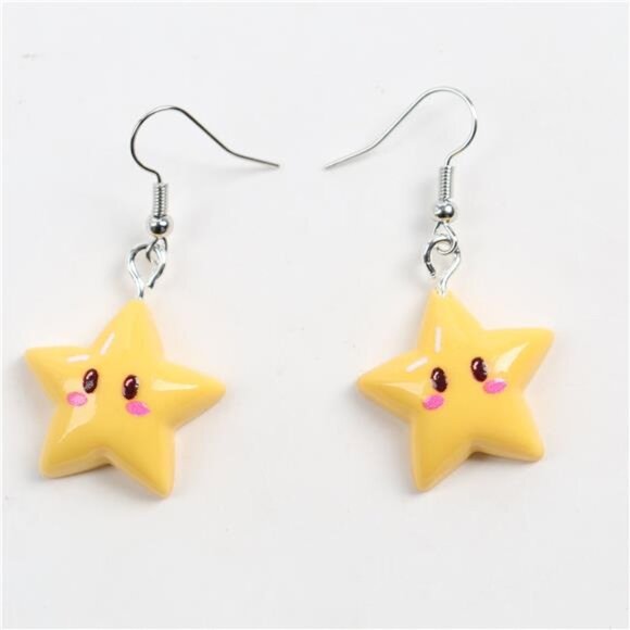 Star Dangle Earrings - Picture 4 of 7
